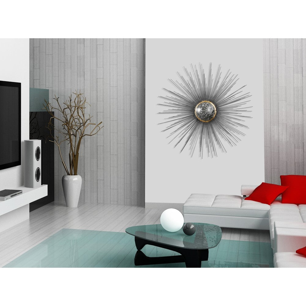 Silver Sun Metal Art