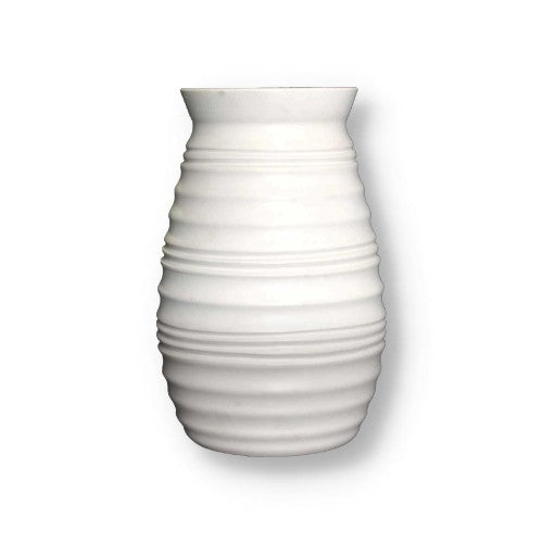 Symmetric Lining  Vase - White