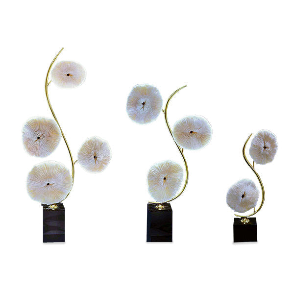 White Flower Showpiece Set