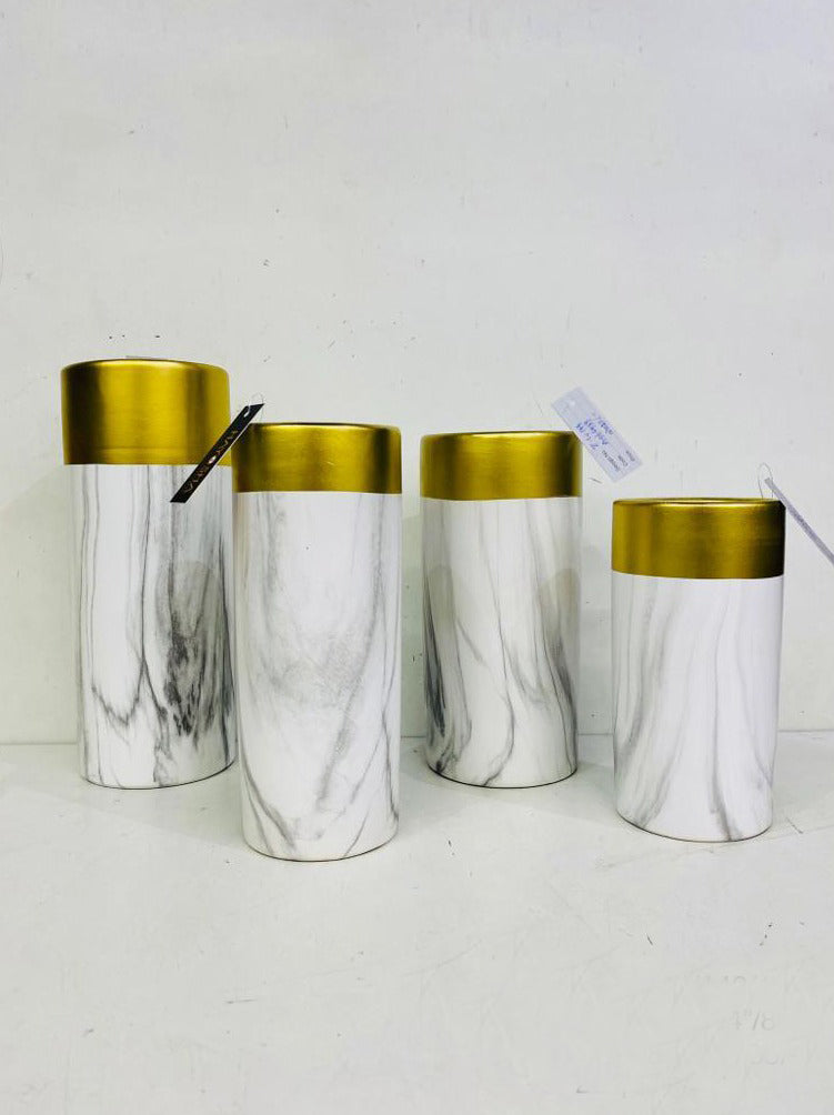 White Golden Vase